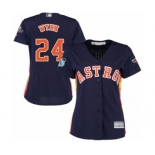 Women's Houston Astros #24 Jimmy Wynn Authentic Navy Blue Alternate Cool Base 2019 World Series Bound Baseball Jersey