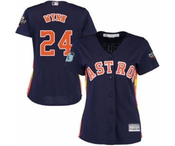 Women's Houston Astros #24 Jimmy Wynn Authentic Navy Blue Alternate Cool Base 2019 World Series Bound Baseball Jersey