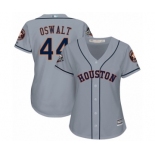 Women's Houston Astros #44 Roy Oswalt Authentic Grey Road Cool Base 2019 World Series Bound Baseball Jersey