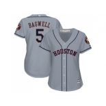 Women's Houston Astros #5 Jeff Bagwell Grey Road Stitched MLB Jersey