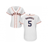 Women's Houston Astros #5 Jeff Bagwell White Home Stitched MLB Jersey