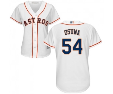 Women's Houston Astros #54 Roberto Osuna Authentic White Home Cool Base Baseball Jersey