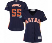 Women's Houston Astros #55 Ryan Pressly Authentic Navy Blue Alternate Cool Base 2019 World Series Bound Baseball Jersey