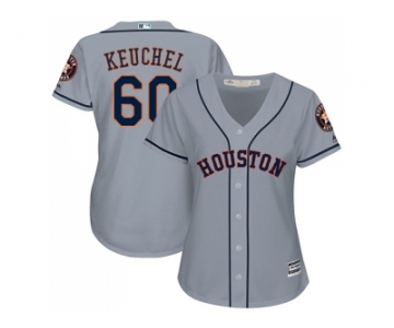 Women's Houston Astros #60 Dallas Keuchel Grey Road Stitched MLB Jersey