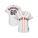 Women's Houston Astros #60 Dallas Keuchel Majestic White Home Cool Base Player Jersey