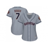 Women's Houston Astros #7 Craig Biggio Grey Road Stitched MLB Jersey