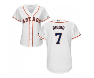 Women's Houston Astros #7 Craig Biggio White Home Stitched MLB Jersey