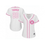 Women's Majestic Houston Astros #20 Preston Tucker Authentic White Fashion Cool Base MLB Jersey