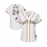 Women's Majestic Houston Astros #24 Jimmy Wynn Authentic White 2018 Gold Program Cool Base MLB Jersey