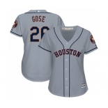 Women's Majestic Houston Astros #26 Anthony Gose Authentic Grey Road Cool Base MLB Jersey