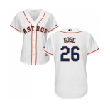 Women's Majestic Houston Astros #26 Anthony Gose Authentic White Home Cool Base MLB Jersey