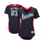 Women's Majestic Houston Astros #27 Jose Altuve Game Navy Blue American League 2018 MLB All-Star MLB Jersey