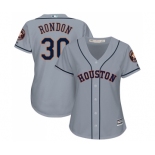 Women's Majestic Houston Astros #30 Hector Rondon Authentic Grey Road Cool Base MLB Jersey