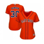 Women's Majestic Houston Astros #30 Hector Rondon Authentic Orange Alternate Cool Base MLB Jersey