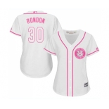 Women's Majestic Houston Astros #30 Hector Rondon Authentic White Fashion Cool Base MLB Jersey