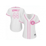 Women's Majestic Houston Astros #44 Roy Oswalt Authentic White Fashion Cool Base MLB Jersey