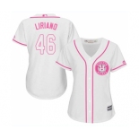 Women's Majestic Houston Astros #46 Francisco Liriano Authentic White Fashion Cool Base MLB Jersey