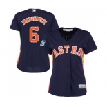 Women's Majestic Houston Astros #6 Jake Marisnick Authentic Navy Blue Alternate Cool Base MLB Jersey