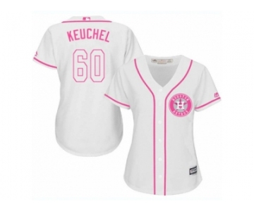 Women's Majestic Houston Astros #60 Dallas Keuchel Authentic White Fashion Cool Base MLB Jersey