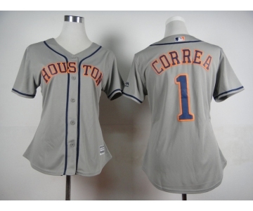 women mlb jerseys houston astros #1 correa grey