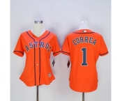 women mlb jerseys houston astros #1 correa orange