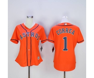 women mlb jerseys houston astros #1 correa orange