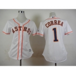 women mlb jerseys houston astros #1 correa white