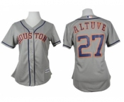 women mlb jerseys houston astros #27 altuve grey