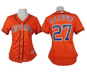 women mlb jerseys houston astros #27 altuve orange