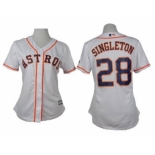 women mlb jerseys houston astros #28 singleton white