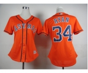 women mlb jerseys houston astros #34 ryan orange