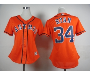 women mlb jerseys houston astros #34 ryan orange