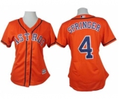 women mlb jerseys houston astros #4 springer orange