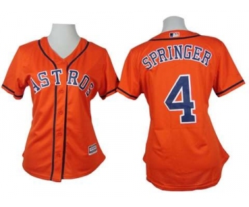 women mlb jerseys houston astros #4 springer orange