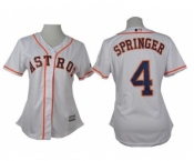 women mlb jerseys houston astros #4 springer white