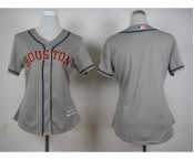 women mlb jerseys houston astros blank grey