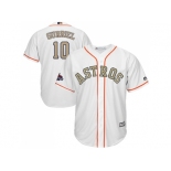 Youth Houston Astros #10 Yuli Gurriel White 2018 Gold Program Cool Base Stitched Baseball Jersey