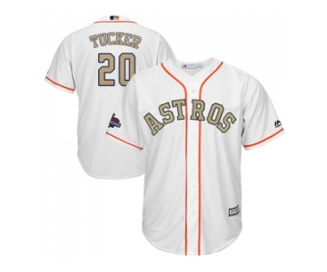 Youth Houston Astros #20 Preston Tucker White 2018 Gold Program Cool Base Stitched Baseball Jersey