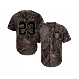 Youth Houston Astros #23 Michael Brantley Authentic Camo Realtree Collection Flex Base Baseball Jersey