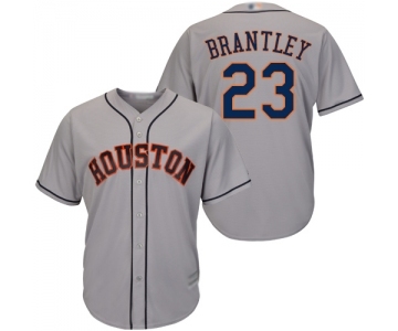 Youth Houston Astros #23 Michael Brantley Authentic Grey Road Cool Base Baseball Jersey