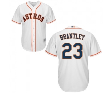 Youth Houston Astros #23 Michael Brantley Authentic White Home Cool Base Baseball Jersey