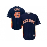 Youth Houston Astros #45 Gerrit Cole Navy Blue Cool Base Stitched MLB Jersey