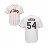 Youth Houston Astros #54 Roberto Osuna Authentic White Home Cool Base Baseball Jersey