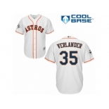 Youth Majestic Houston Astros #35 Justin Verlander Replica White Home Cool Base MLB Jersey