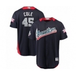 Youth Majestic Houston Astros #45 Gerrit Cole Game Navy Blue American League 2018 MLB All-Star MLB Jersey