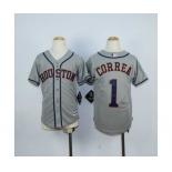 youth mlb jerseys houston astros #1 correa grey