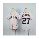 youth mlb jerseys houston astros #27 altuve white