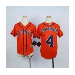 youth mlb jerseys houston astros #4 springer orange