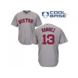 Youth Boston Red Sox #13 Hanley Ramirez Grey Cool Base Stitched MLB Jersey