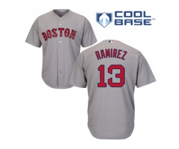 Youth Boston Red Sox #13 Hanley Ramirez Grey Cool Base Stitched MLB Jersey